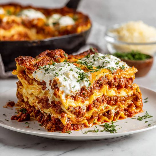 Spicy Sausage and Kale Skillet Lasagna Recipe