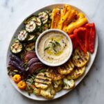 Grilled Autumn Vegetable Platter with Sage Brown Butter Bean Dip Recipe