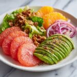 Avocado Citrus Crunch Salad with Oat Croutons and Buttermilk Drizzle Recipe