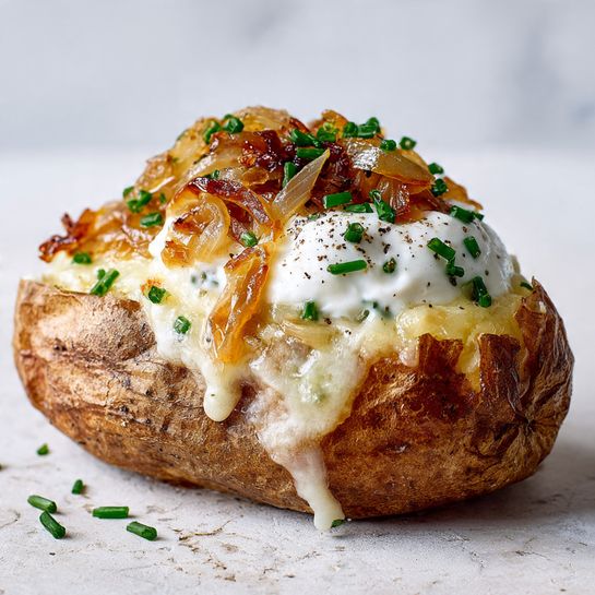 French Onion Stuffed Sweet Potatoes Recipe