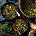 Hearty Vegetable Stew with Quinoa, Red Wine, and Herbs Recipe