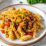 Hearty Hamburger Casserole with Pasta and Vegetables Recipe