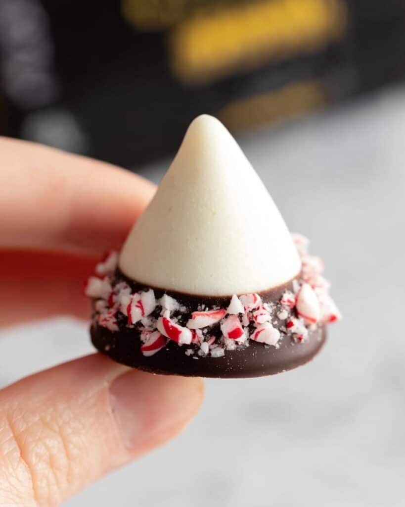 Chocolate Dipped Peppermint Meringue Cookies Recipe