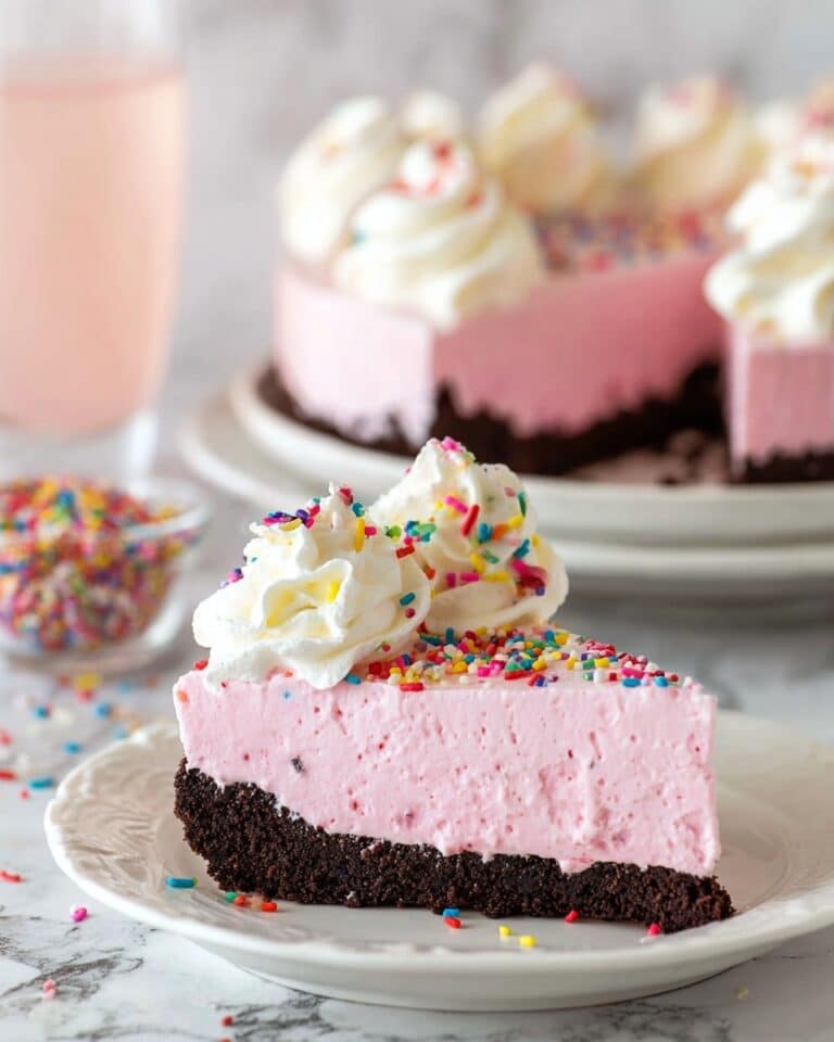 No Bake Strawberry Milkshake Cheesecake Recipe