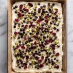 Pistachio & Cranberry White Chocolate Bark Recipe