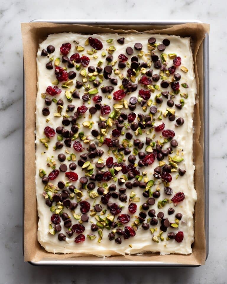Pistachio & Cranberry White Chocolate Bark Recipe