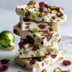 Cranberry Pistachio White Chocolate Bark Recipe