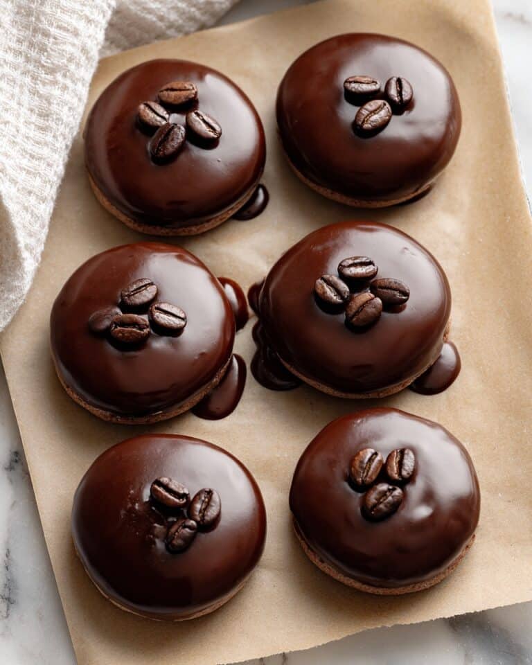 Coffee Chickpea Truffles with Dark Chocolate and Coffee Bean Garnish Recipe