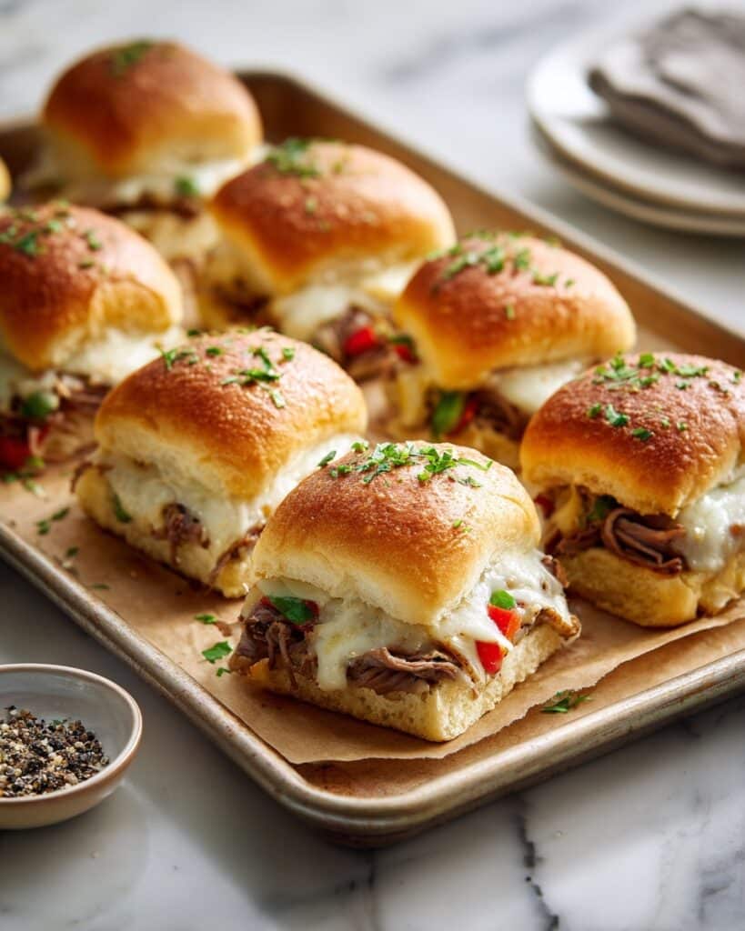 Philly Cheesesteak Sliders Recipe