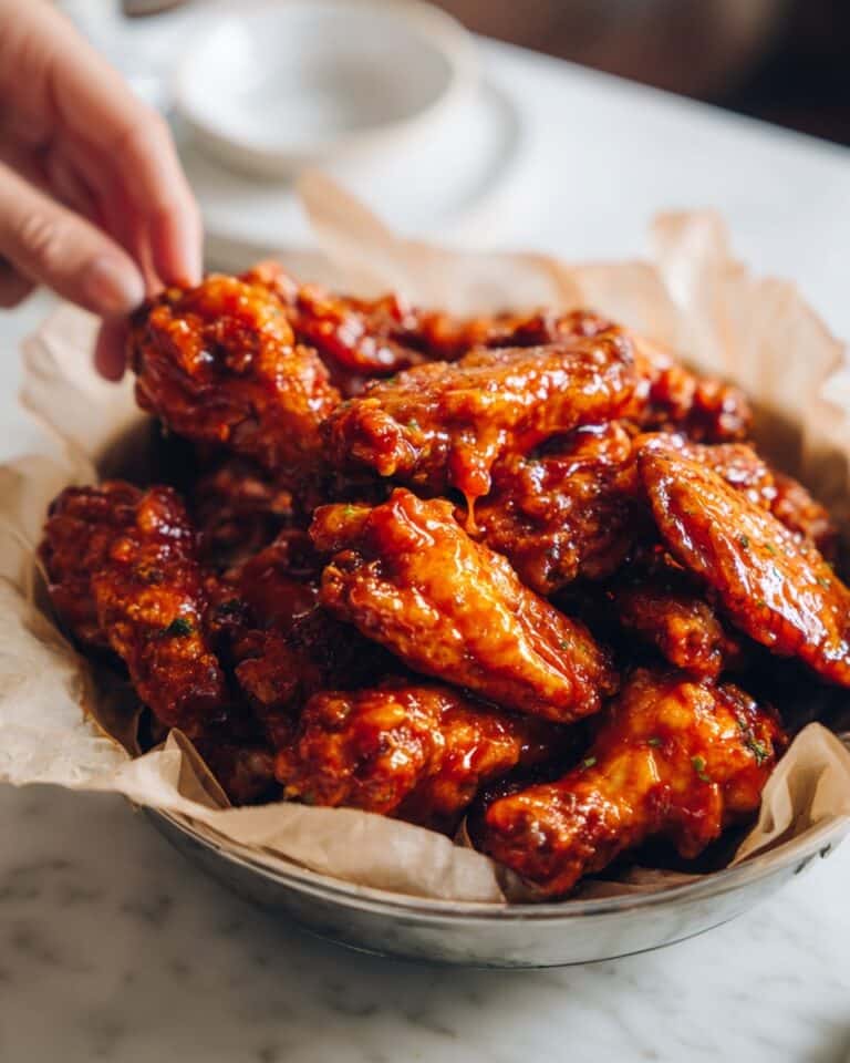 Crispy Baked Buffalo Wings with Homemade Ranch Dipping Sauce Recipe