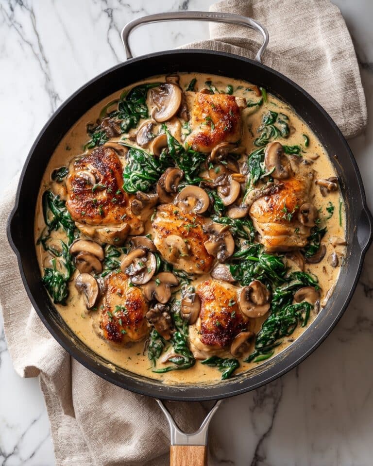 Creamy Spinach and Mushroom Chicken Recipe