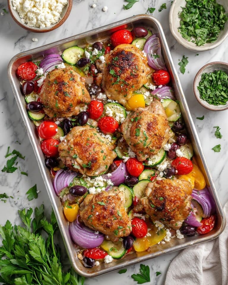 Greek Sheet Pan Chicken Dinner Recipe