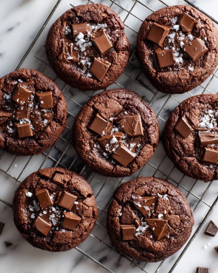 Fudgy Double Chocolate Chip Cookies Recipe