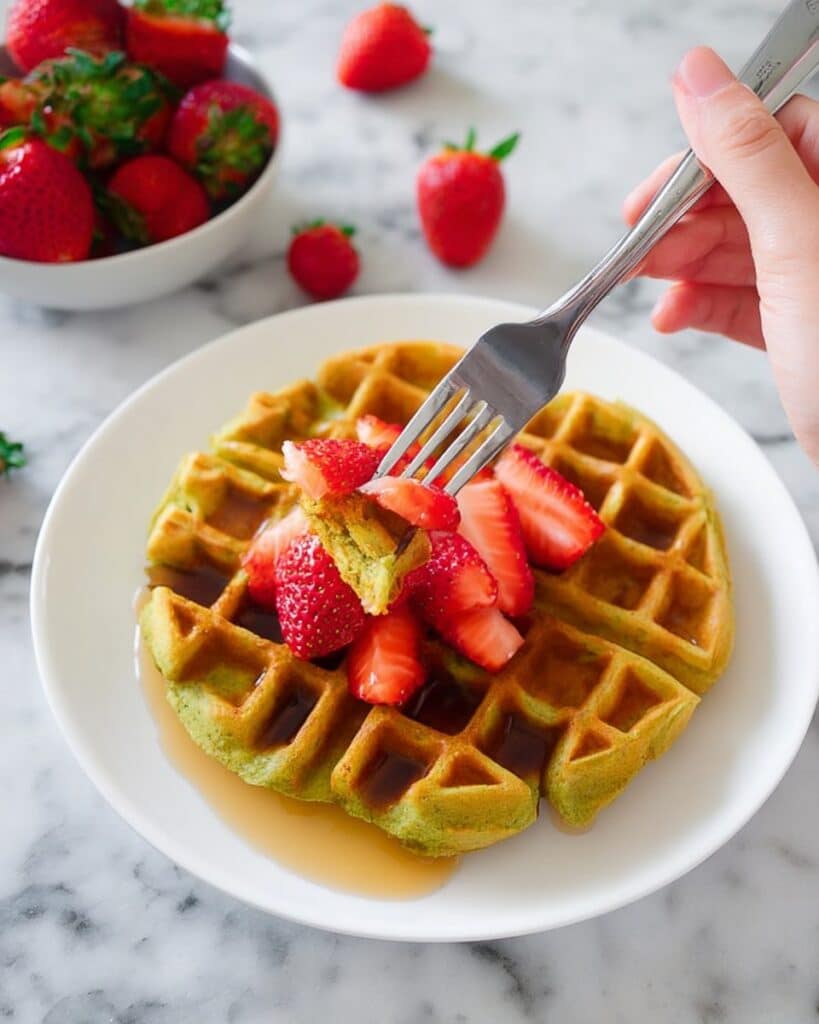 Blender Green Smoothie Waffles Recipe