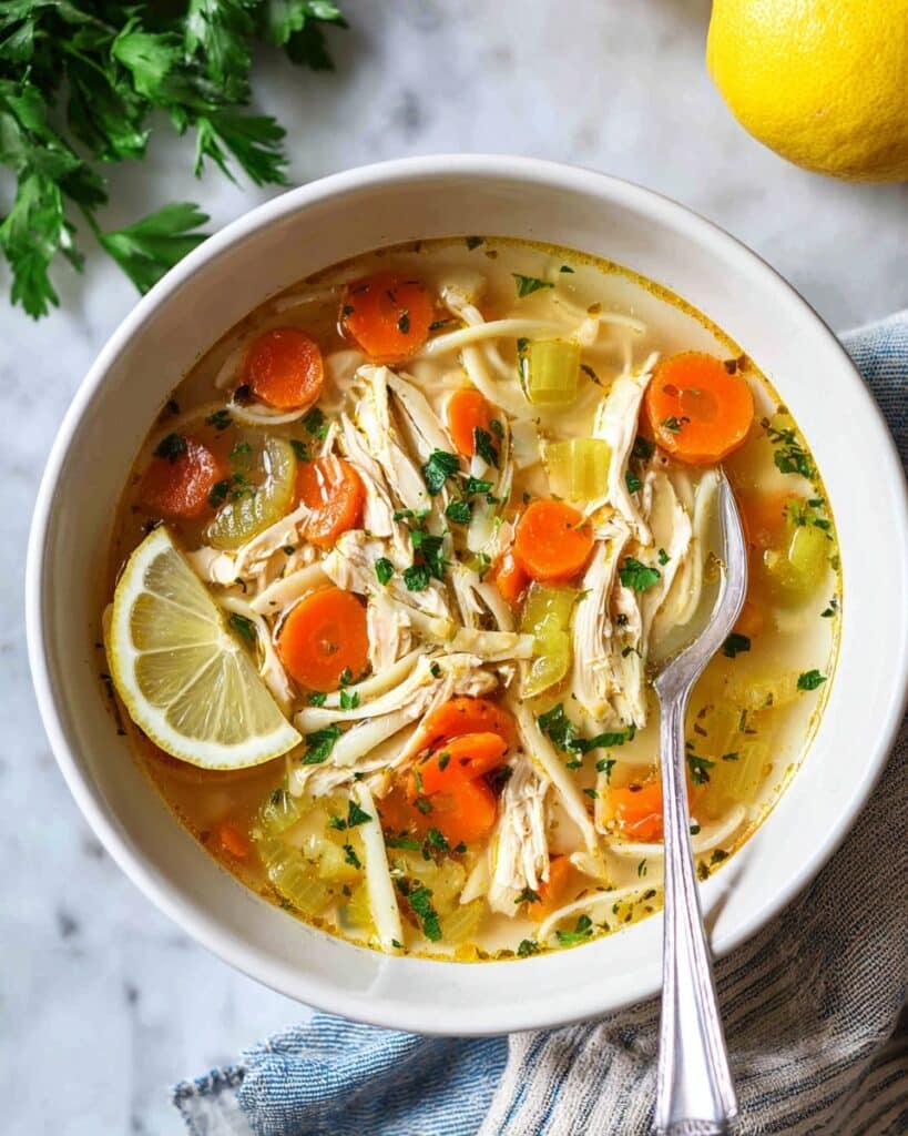 Lemon Chicken Orzo Soup Recipe