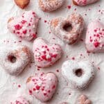 Heart-Shaped Donuts with Strawberry Jam Filling and Valentine’s Glaze Recipe