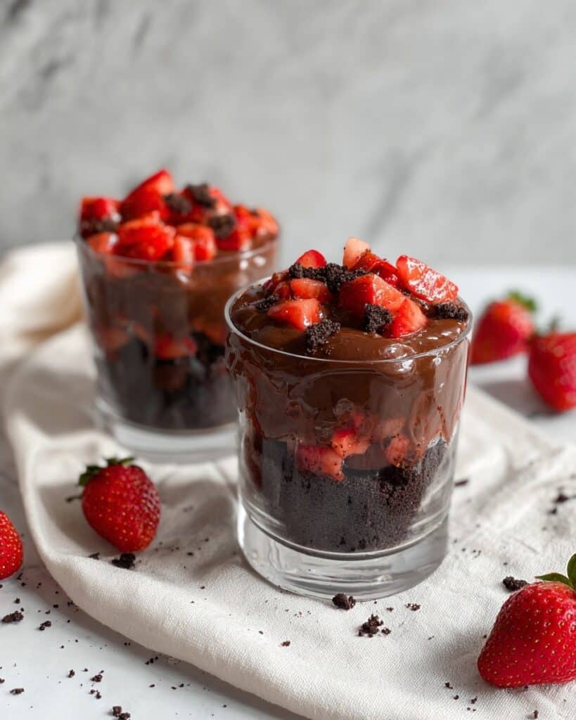 Easy Chocolate Strawberry Mug Cake Recipe