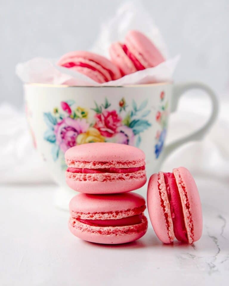 Raspberry Rose Macarons Recipe
