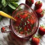 Homemade Strawberry Basil Sorbet Recipe