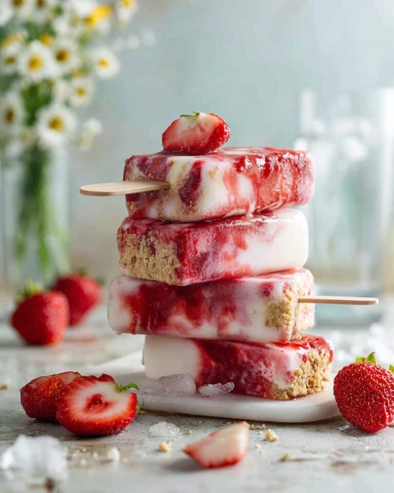 Strawberry Coconut Popsicles (Dairy Free) Recipe