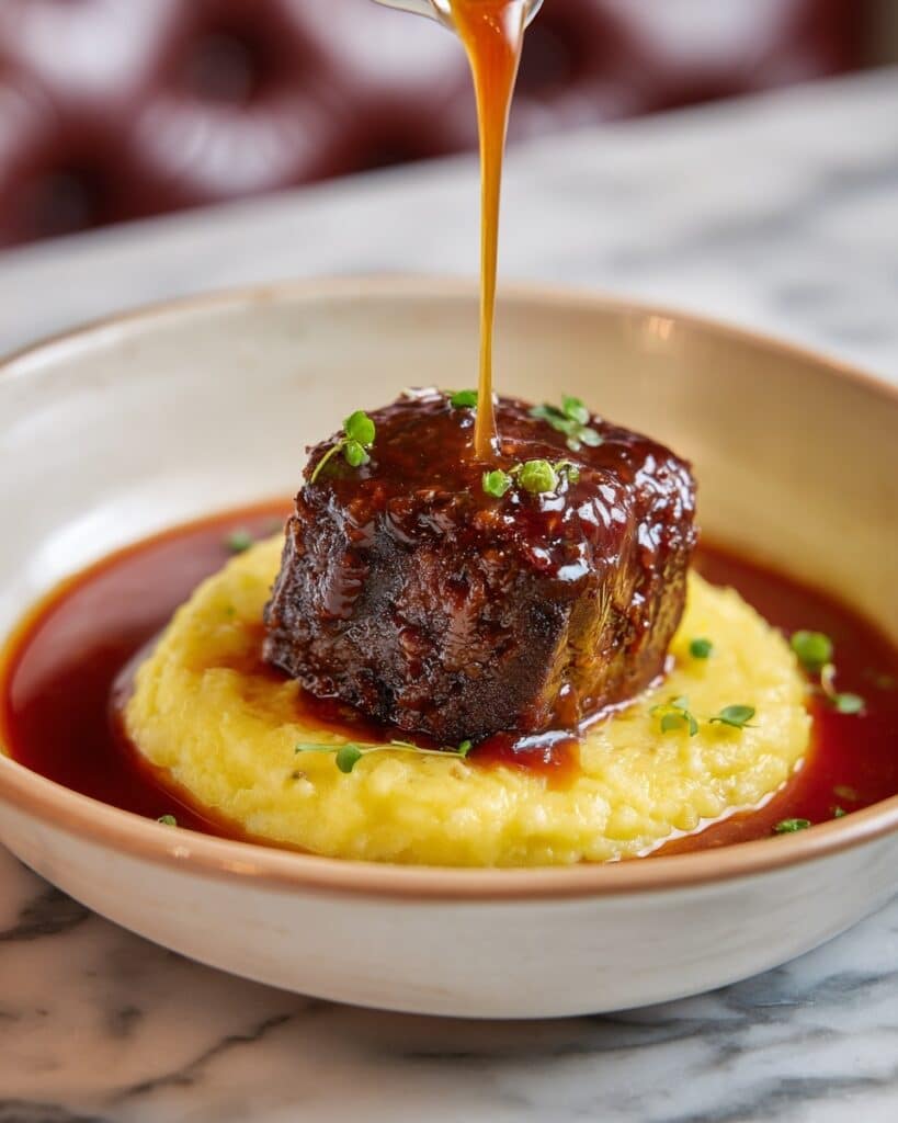Greek-Style Braised Lamb Shanks with Mashed Potatoes Recipe