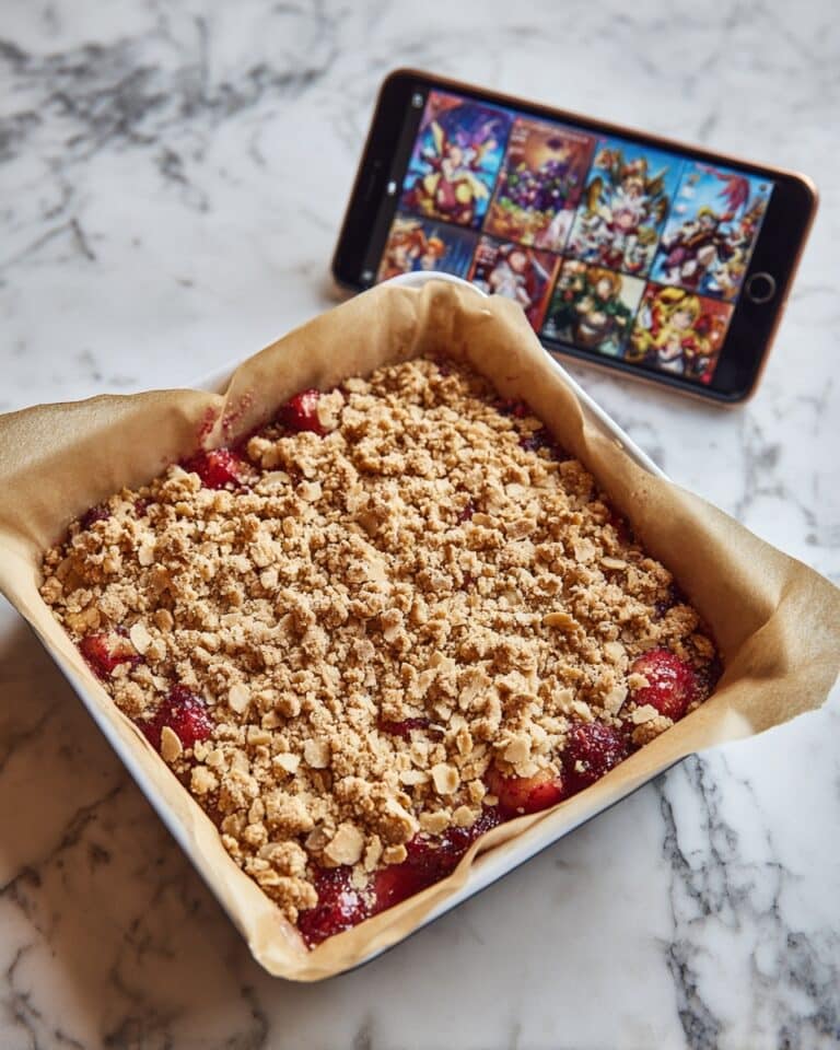 Strawberry Cheesecake Bars with Crumble Topping Recipe