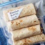Freezer Vegetable Breakfast Burritos Recipe