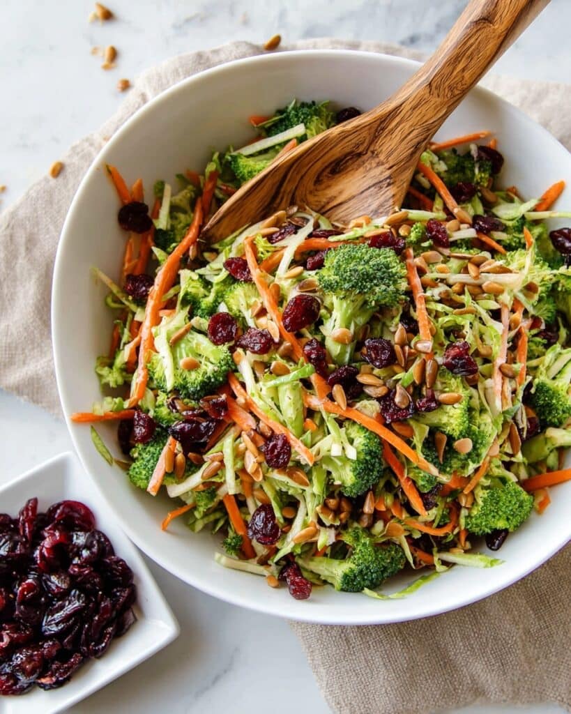 Broccoli Slaw with Cranberries and Apple Recipe