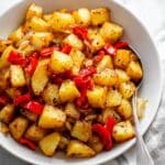 Oven-Roasted Breakfast Potatoes with Bell Peppers and Onion Recipe