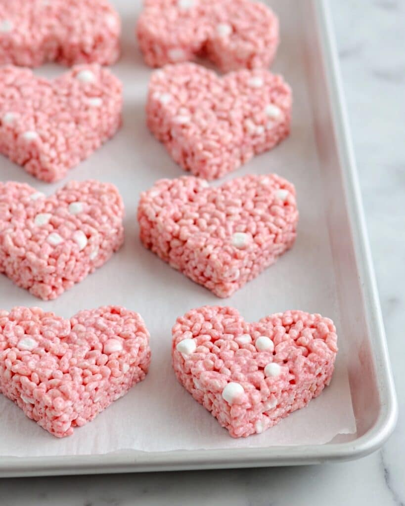 Easy Strawberry Rice Krispie Treat Hearts Recipe