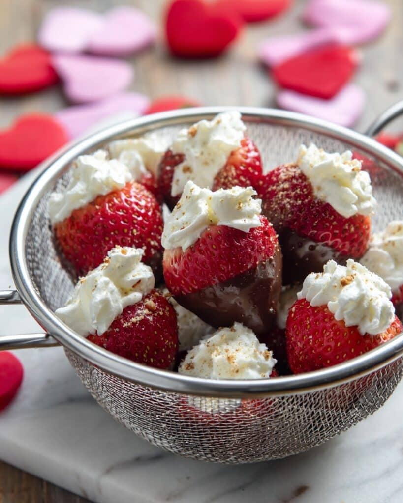 Chocolate Dipped Cheesecake Stuffed Strawberries Recipe