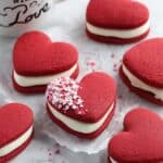 Valentine’s Red Velvet Whoopie Pies Recipe