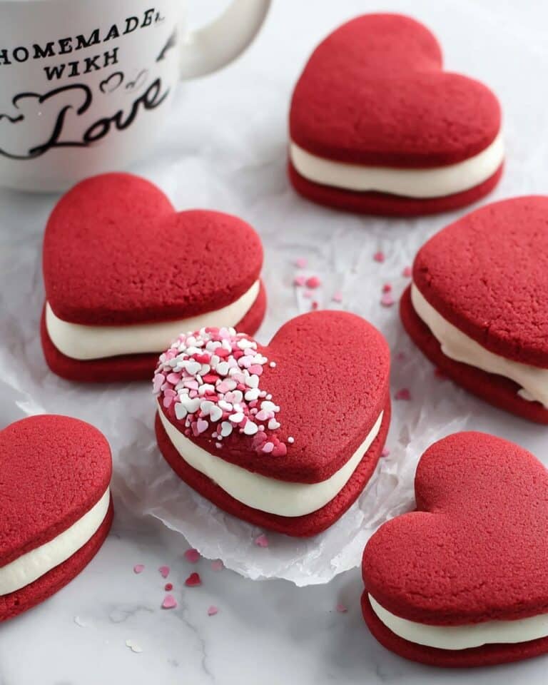 Valentine’s Red Velvet Whoopie Pies Recipe