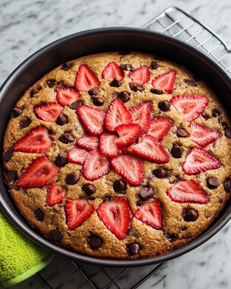 Strawberry Chocolate Chip Skillet Cookie Recipe