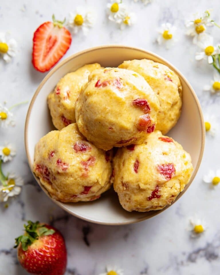 Strawberry Drop Pancake Bites Recipe