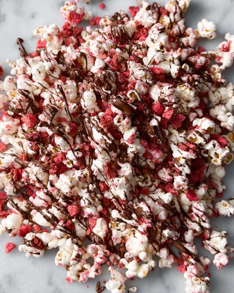 Chocolate Covered Strawberry Popcorn Recipe