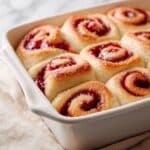 Strawberry Cinnamon Rolls with Cream Cheese Strawberry Glaze Recipe