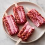 4-Ingredient Vegan Strawberry Shortcake Ice Cream Bars Recipe