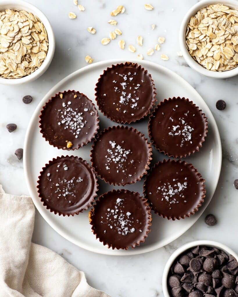 No-Bake Chocolate Peanut Butter Oatmeal Cups Recipe