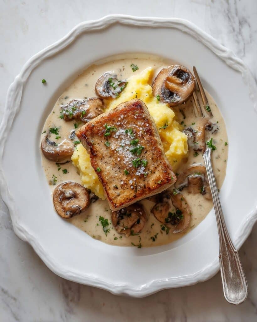 Herb Roasted Chicken in Creamy White Wine Sauce Recipe