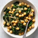 Roasted Garbanzo Beans with Garlic and Swiss Chard Recipe