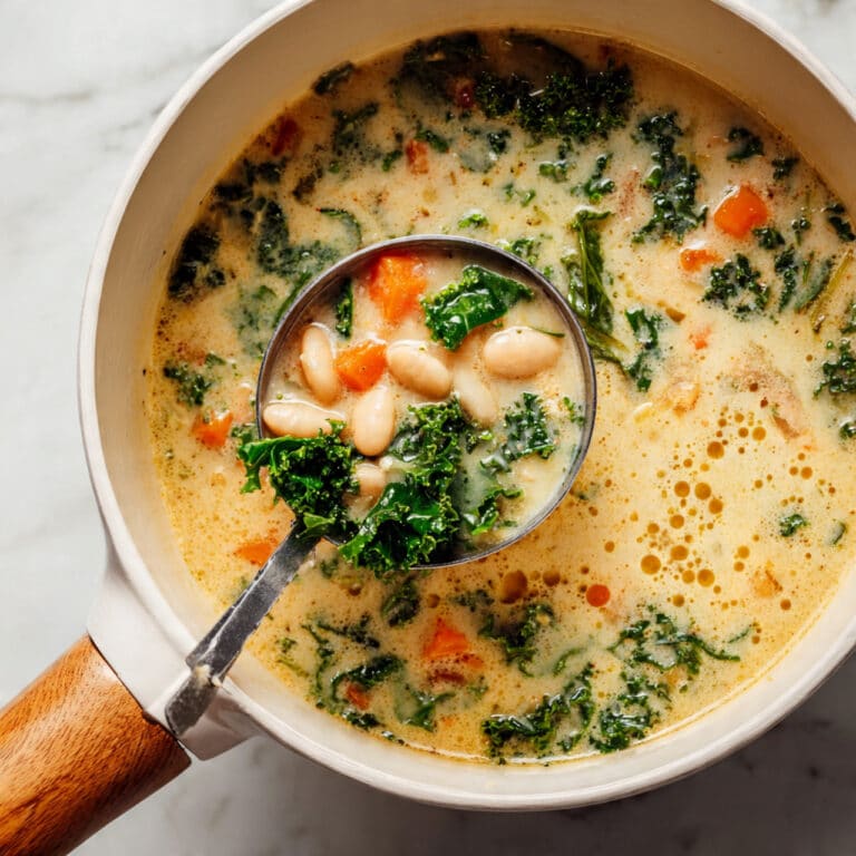 Creamy White Bean and Kale Soup with Lemon-Gremolata Recipe