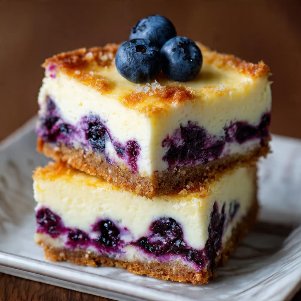 Lemon Blueberry Cheesecake Bars Recipe