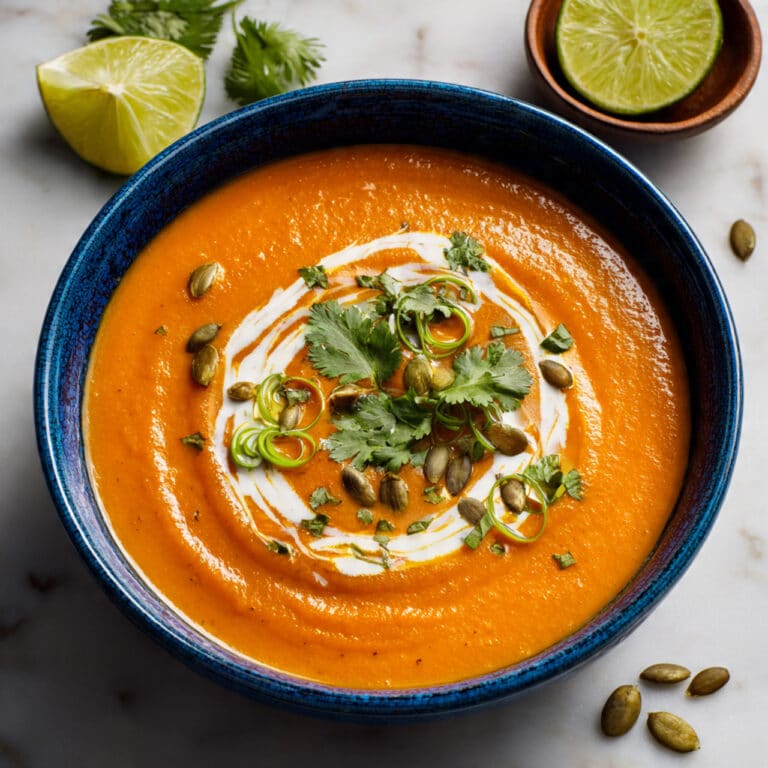 Pumpkin Red Lentil Soup with Thai Red Curry Recipe