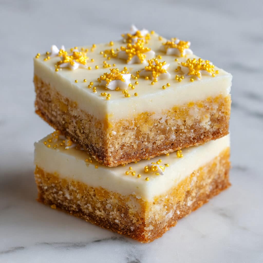 Frosted Lemon Sugar Cookie Bars Recipe