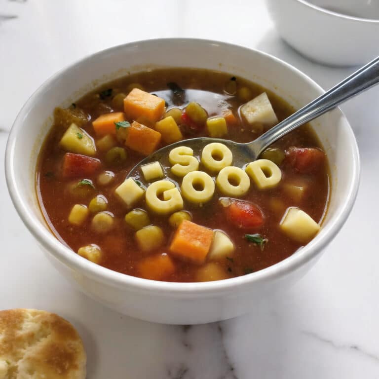 Homemade Alphabet Vegetable Soup Recipe