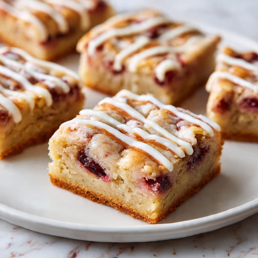 Gluten-Free Vegan Cranberry Bliss Bars {Squares!} Recipe