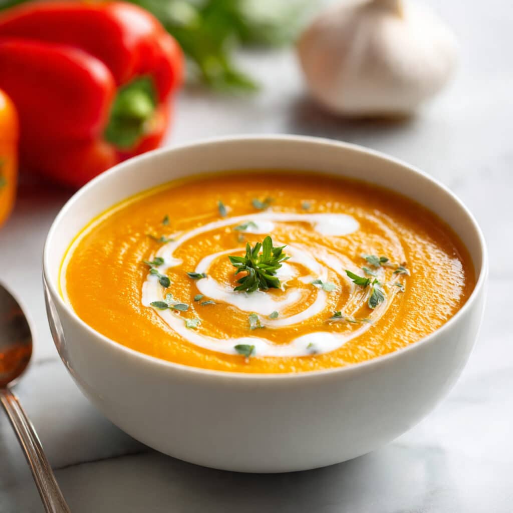 Roasted Red Pepper Sheet Pan Soup Recipe