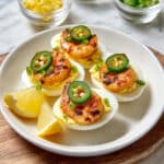 Cajun Deviled Eggs with Shrimp and Pickled Jalapenos Recipe