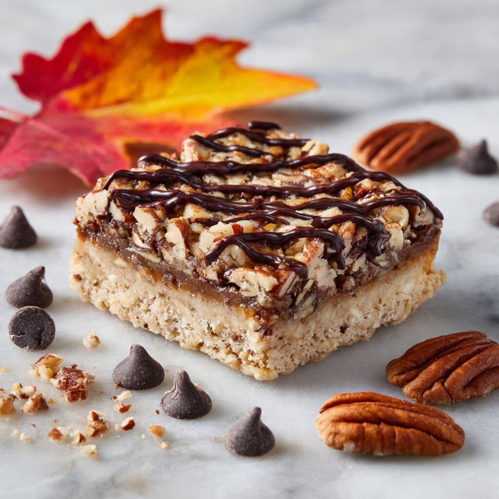 Salted Chocolate Bourbon Pecan Pie Bars Recipe